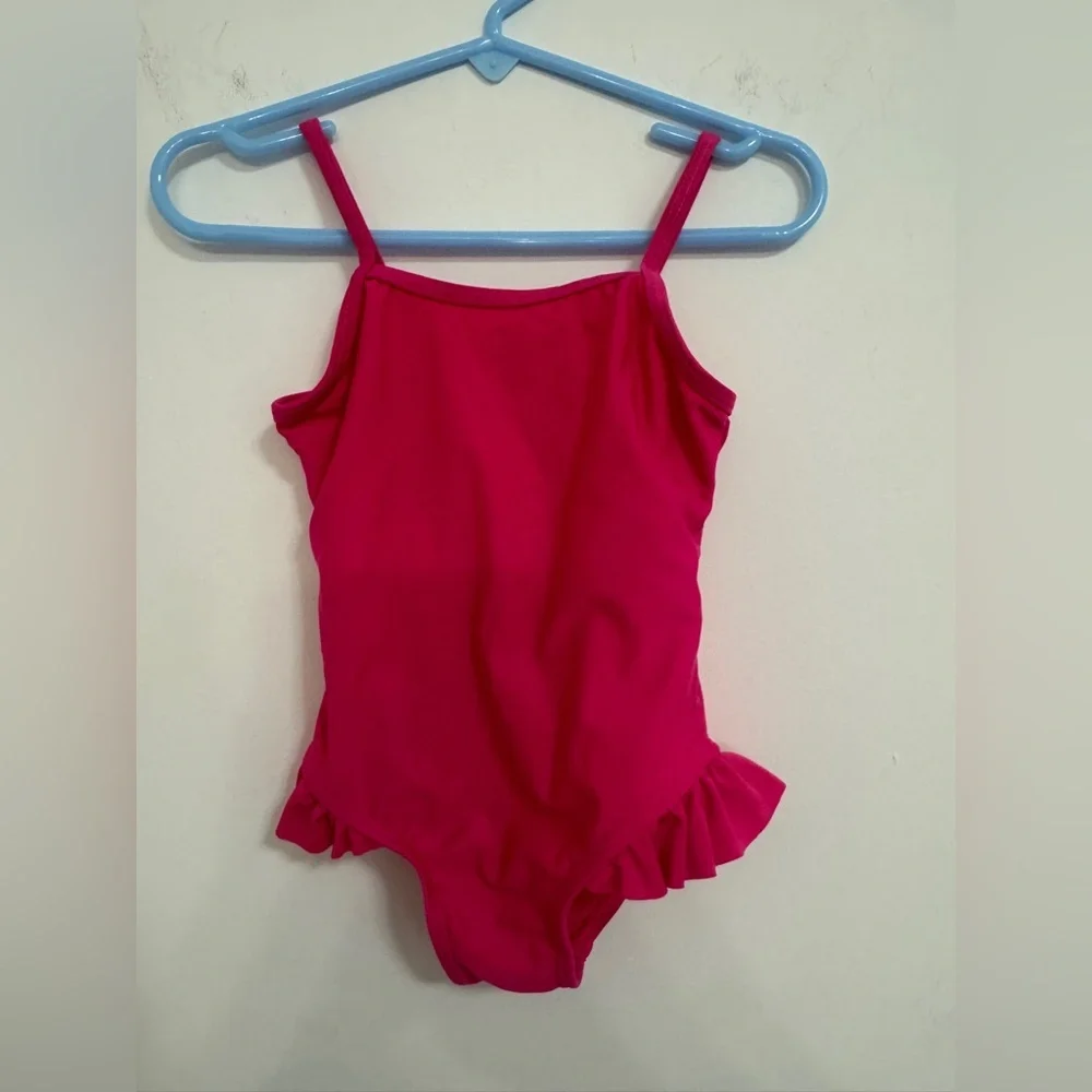 Wonder Nation Kids Swim One Piece - Bright Pink 2t